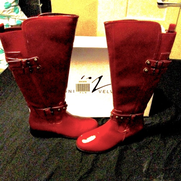 Buckle Riding Boot Red Size 10 - Picture 1 of 9